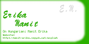 erika manit business card